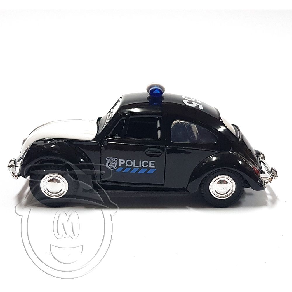 Метална кола Old VW Volkswagen Beetle, police car