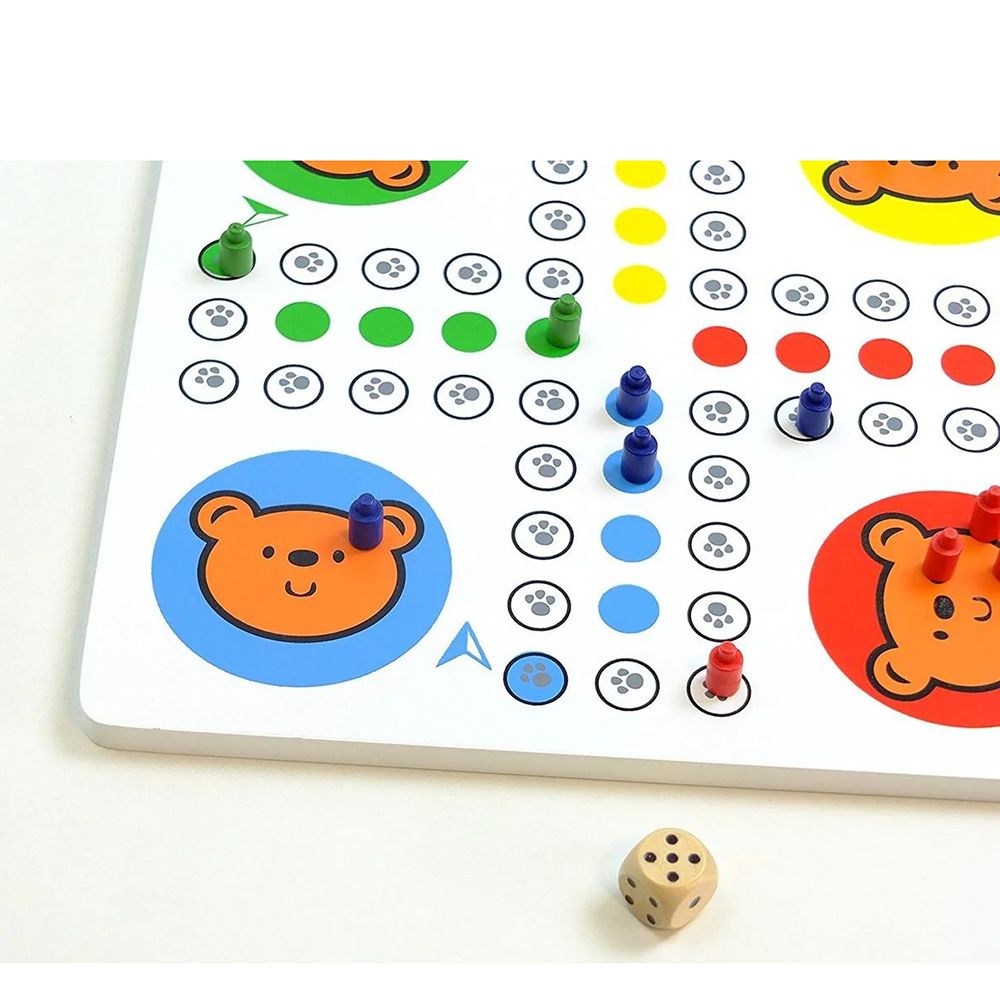 Дървена мозайка и Не се сърди човече, 2 в 1