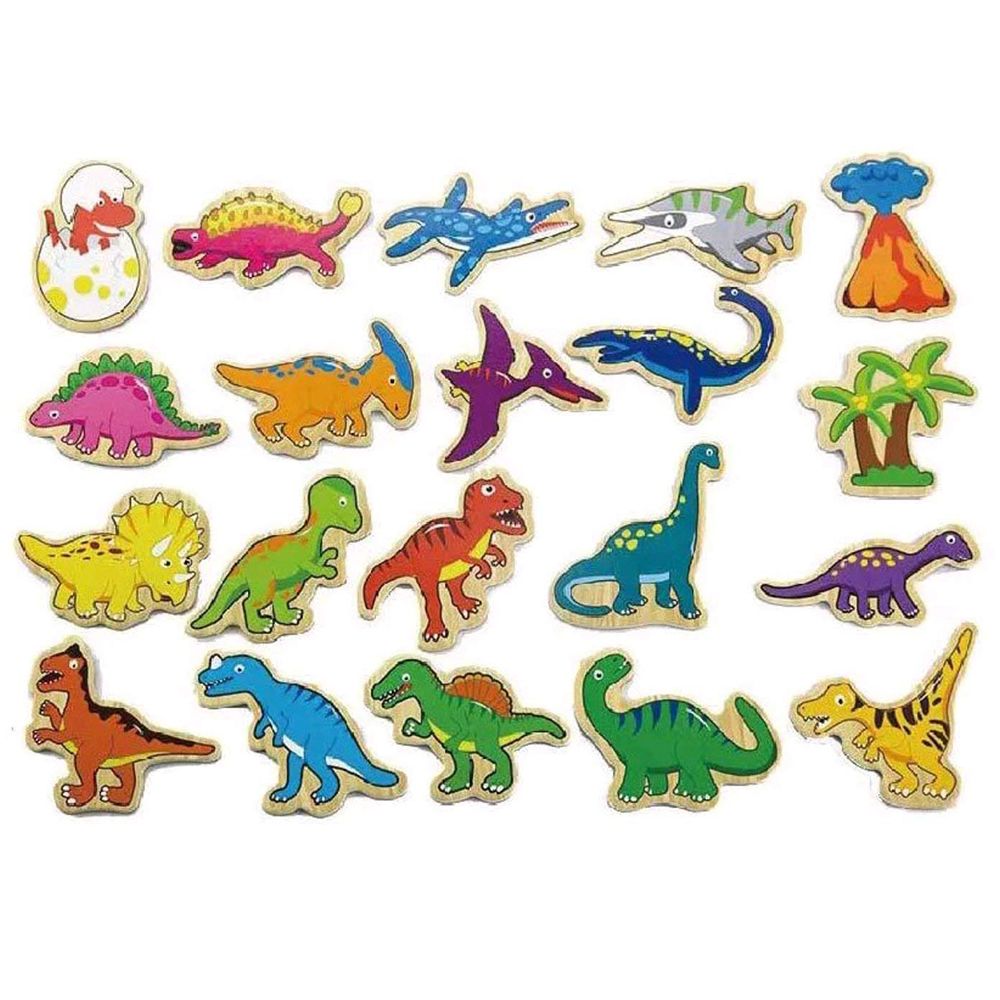 Viga toys, Дървени магнити, Динозаври, 20 броя