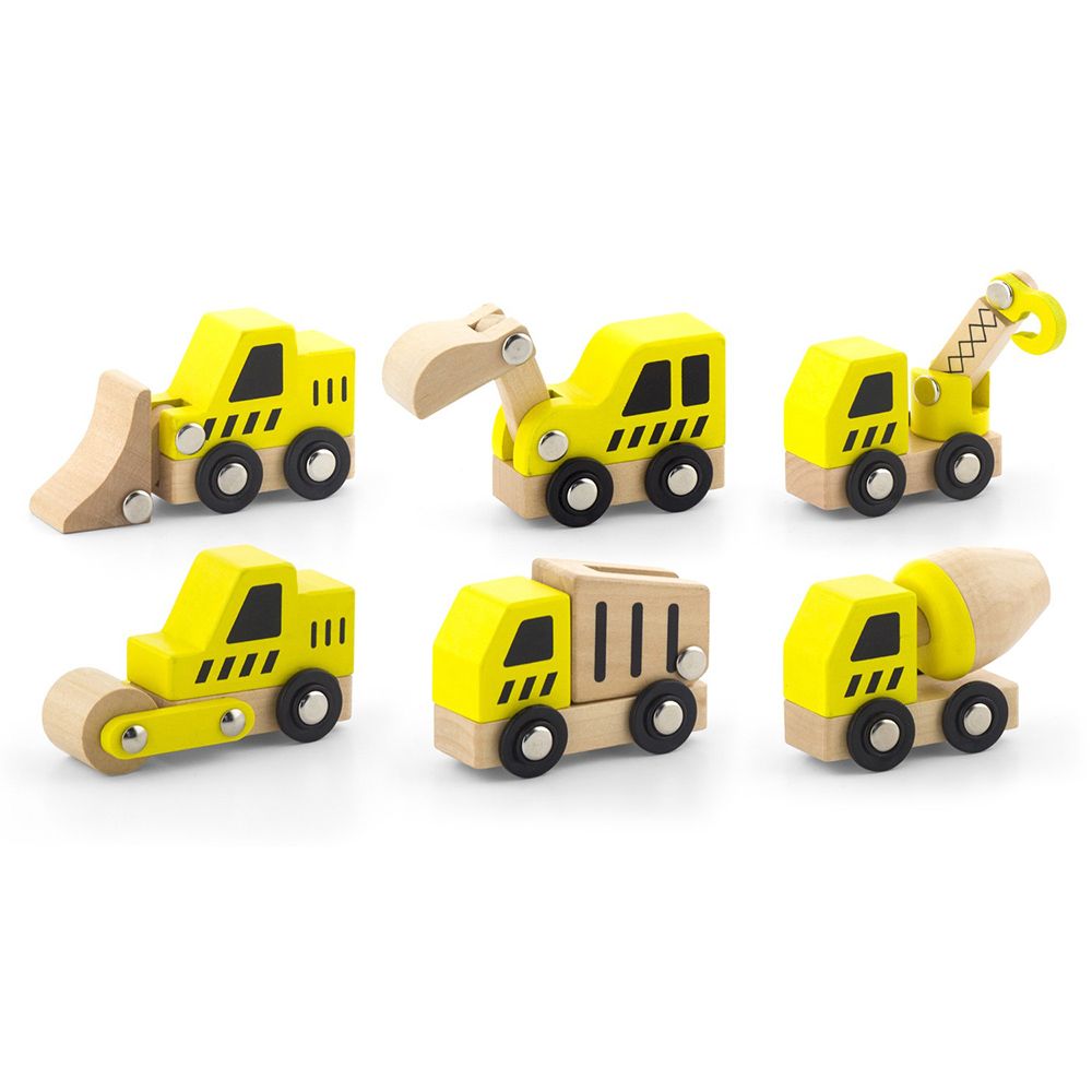 Viga toys, Дървени строителни машини, 6 броя