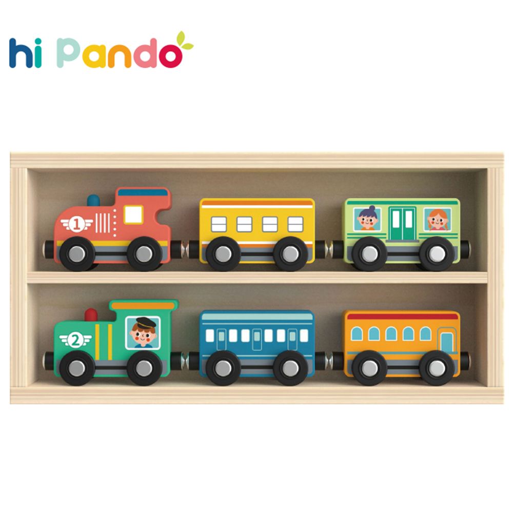 Комплект влакчета в дървена кутия