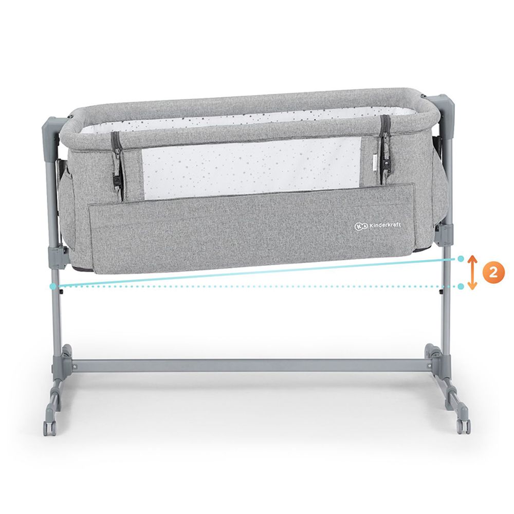 Бебешка кошара NESTE Up, 2 в 1, тъмно сива