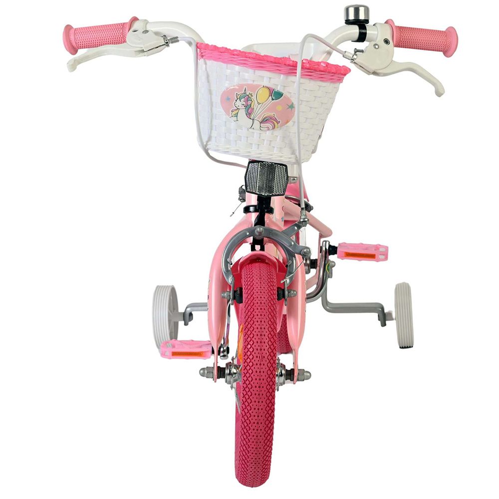 Детски велосипед с помощни колела, Volare Unicorn, 12 инча