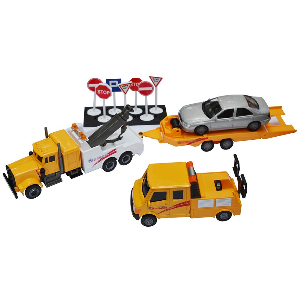 Cararama, Пътна помощ с платформа, кола и влекач