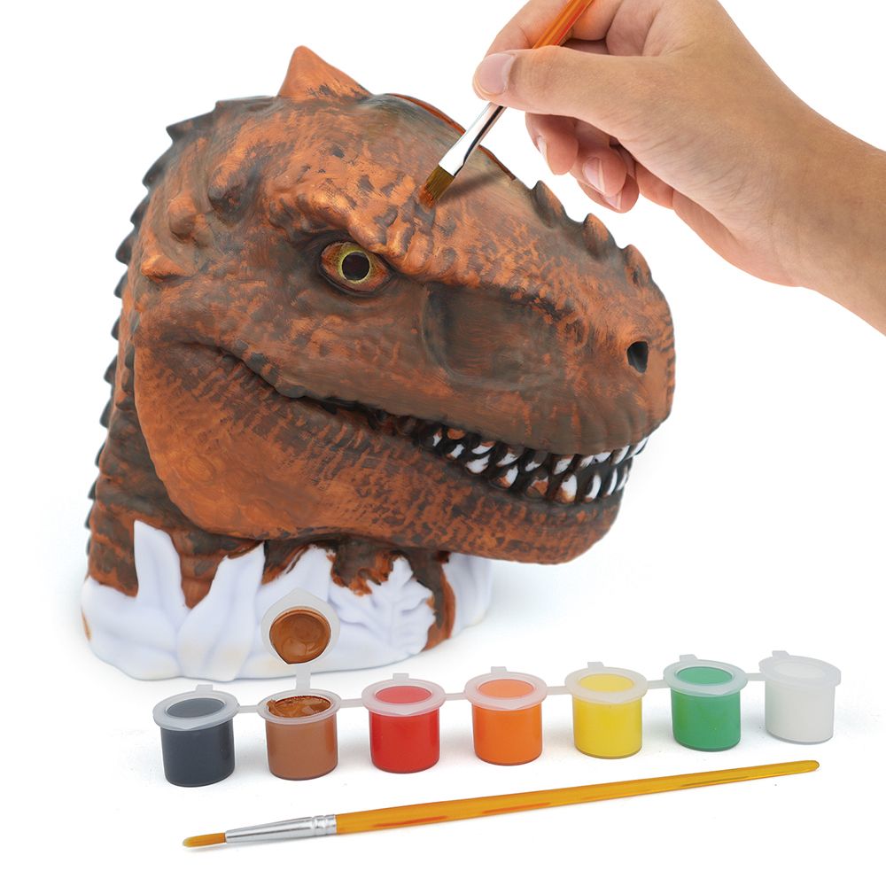 Комплект за оцветяване, Касичка и сейф за желания, Динозавър