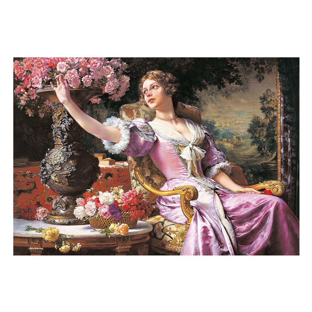 Дамата в лилава рокля, пъзел 3000 части