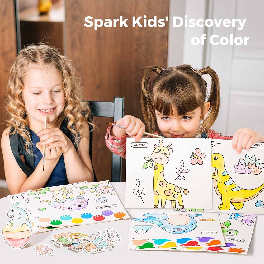 Книжка за оцветяване с водни бои, Приключения с динозаври