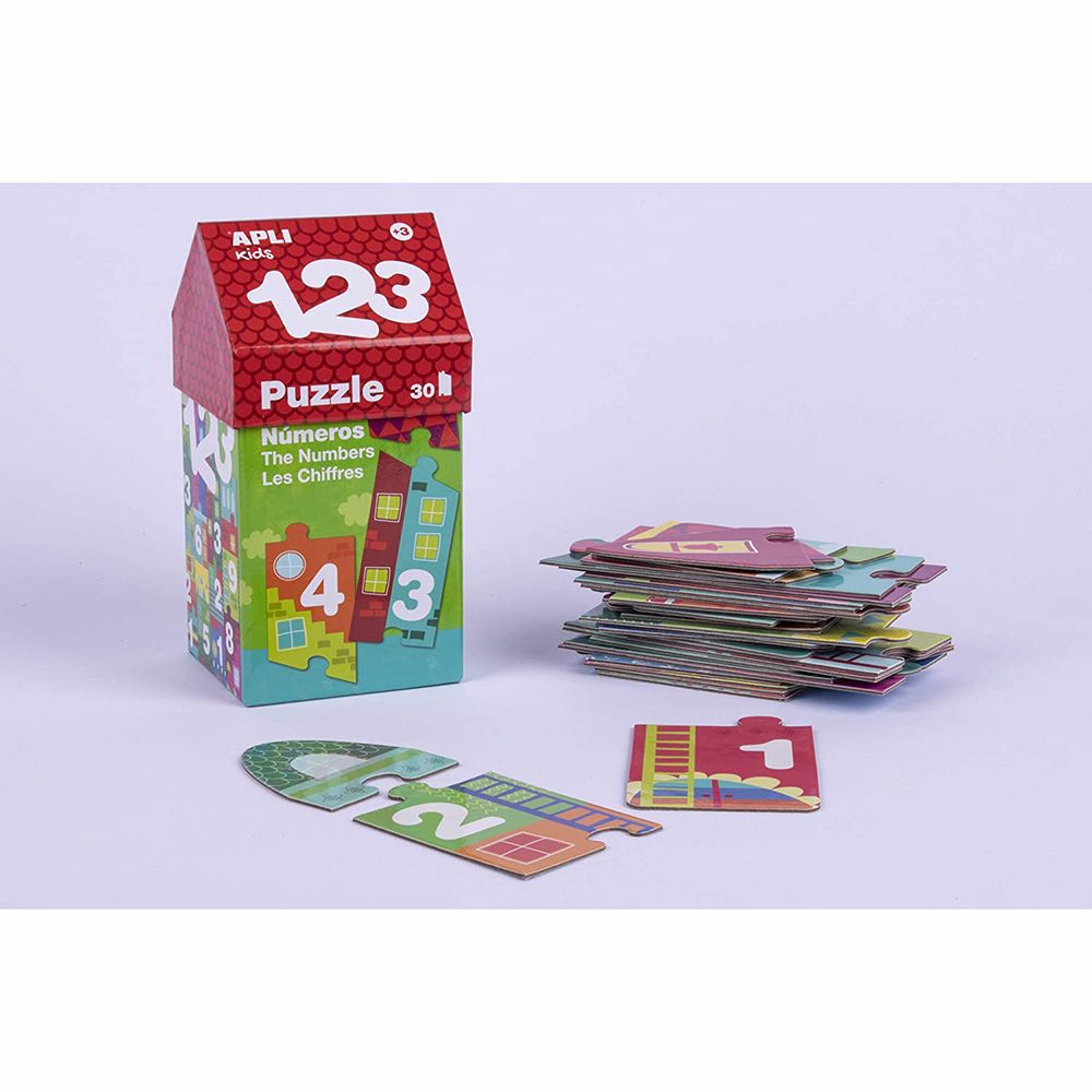 Образователен пъзел, Построй къщичка от цифри, 40 елемента