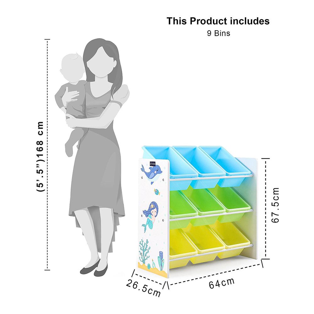 Детски органайзер с кутии за съхранение, Русалка