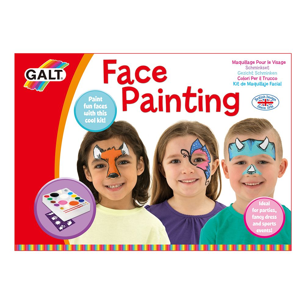 Galt Toys, Голям комплект боички за лице, Нарисувай лицето си