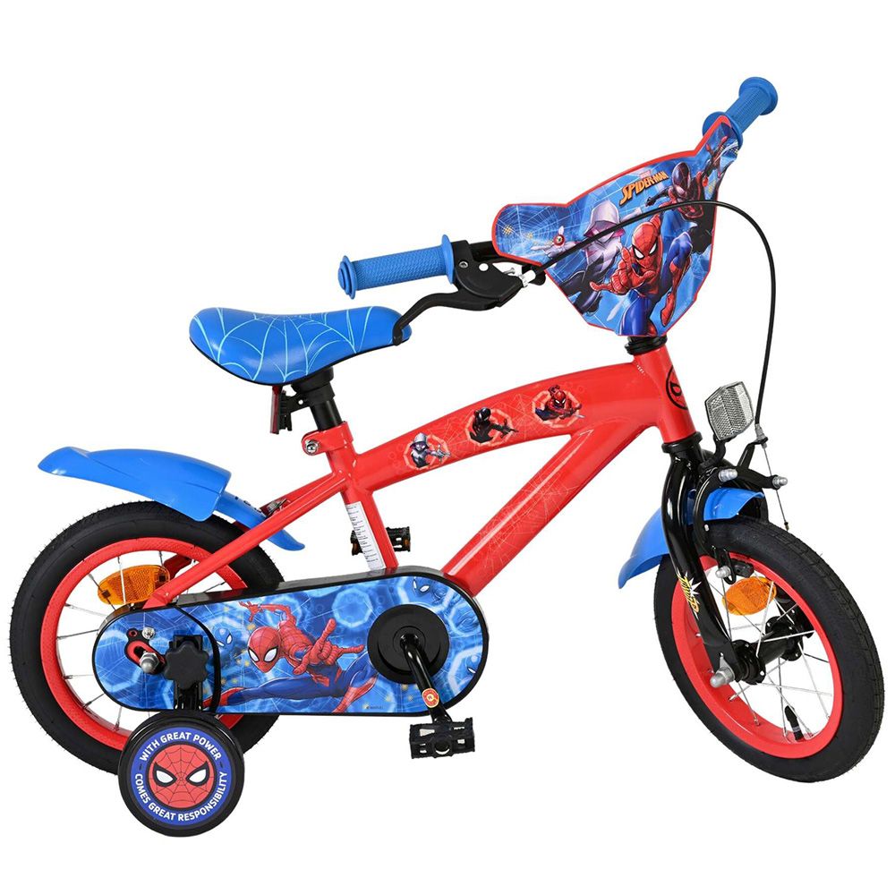 Детски велосипед с помощни колела, Spiderman,12 инча