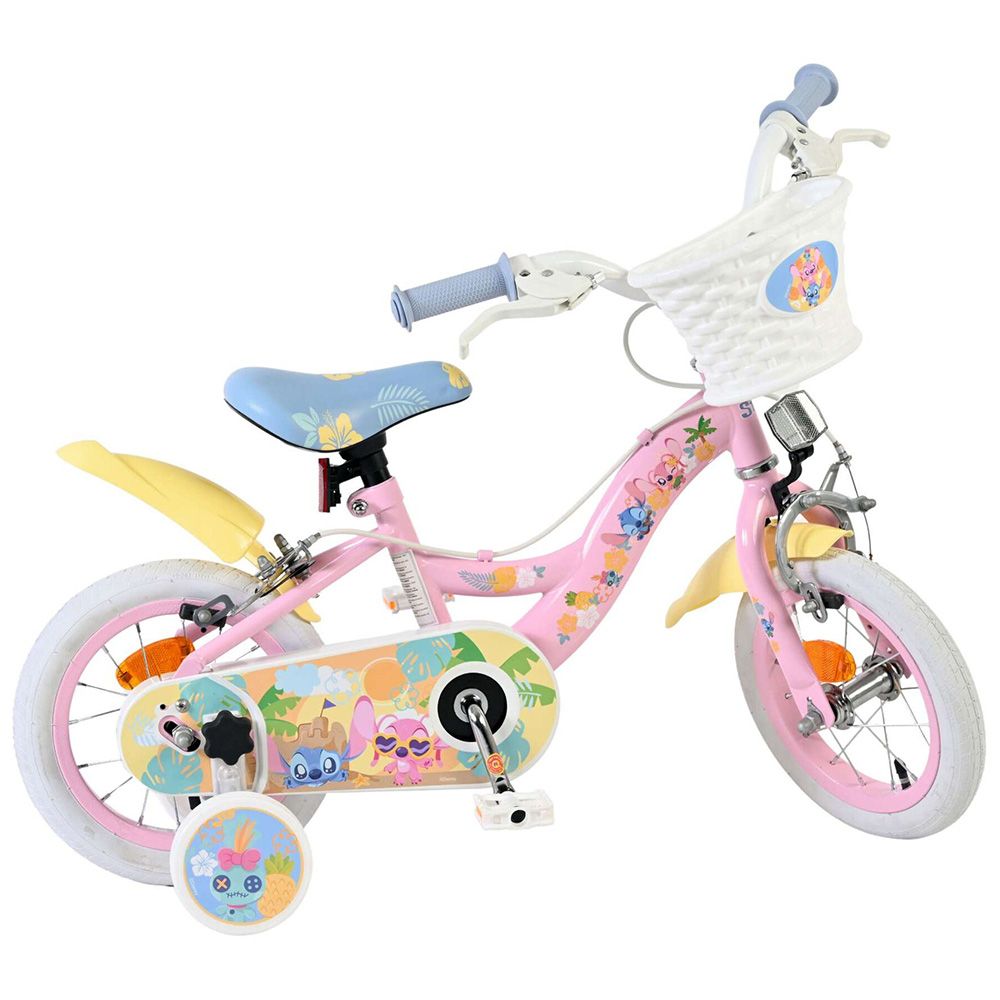 Детски велосипед с помощни колела, Disney Stitch, 12 инча