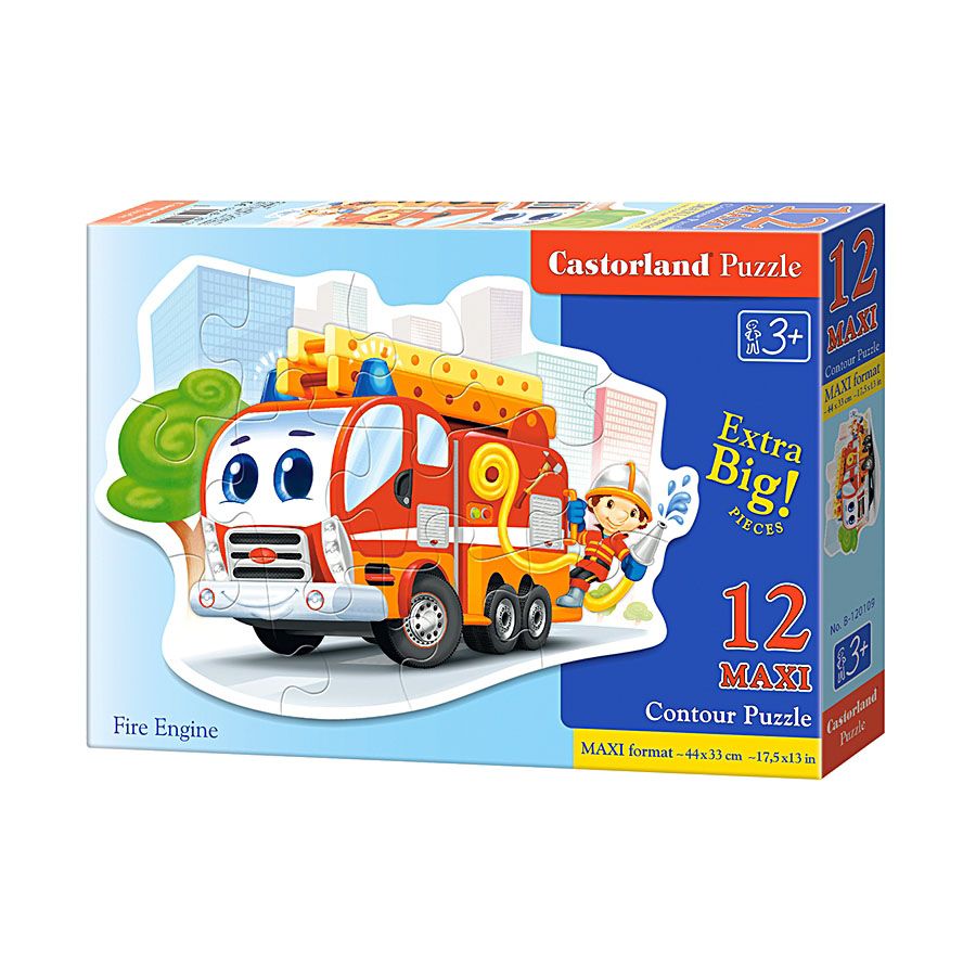 MAXI, Противопожарна кола, пъзел MAXI, 12 части, Castorland