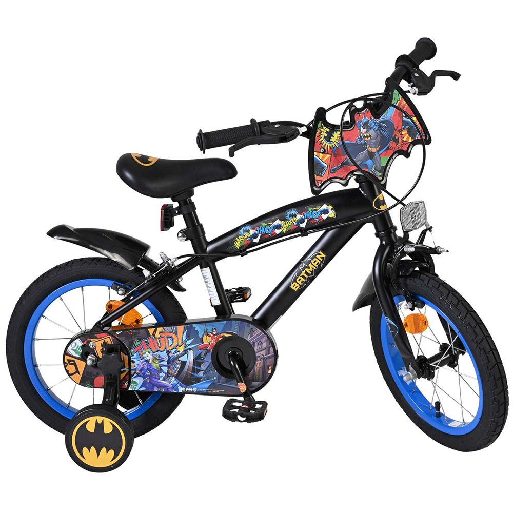 Детски велосипед с помощни колела, Батман, 14 инча