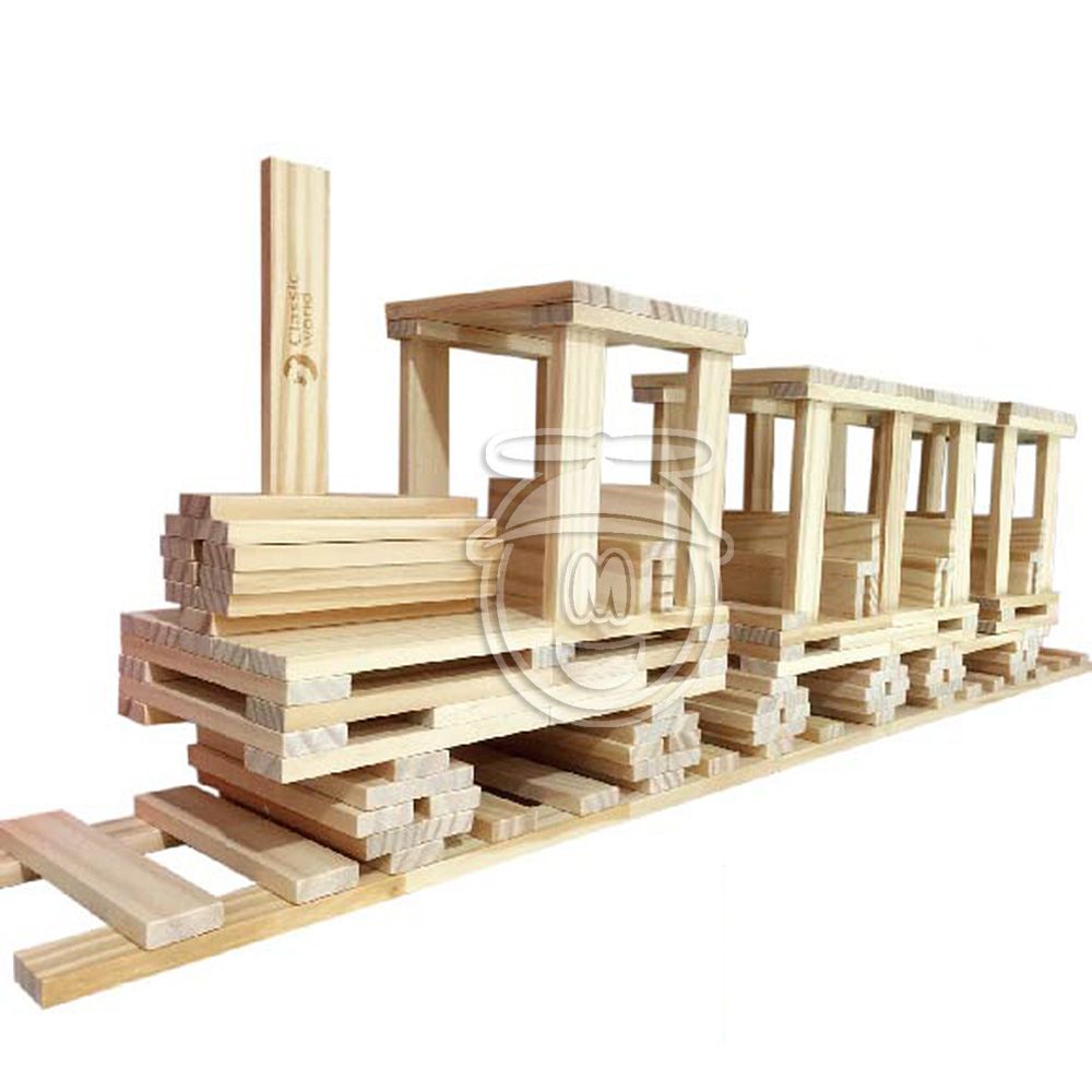 Комплект дървени блокчета, 250 части
