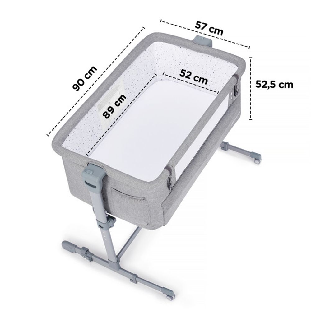 Бебешка кошара NESTE Up, 2 в 1, тъмно сива