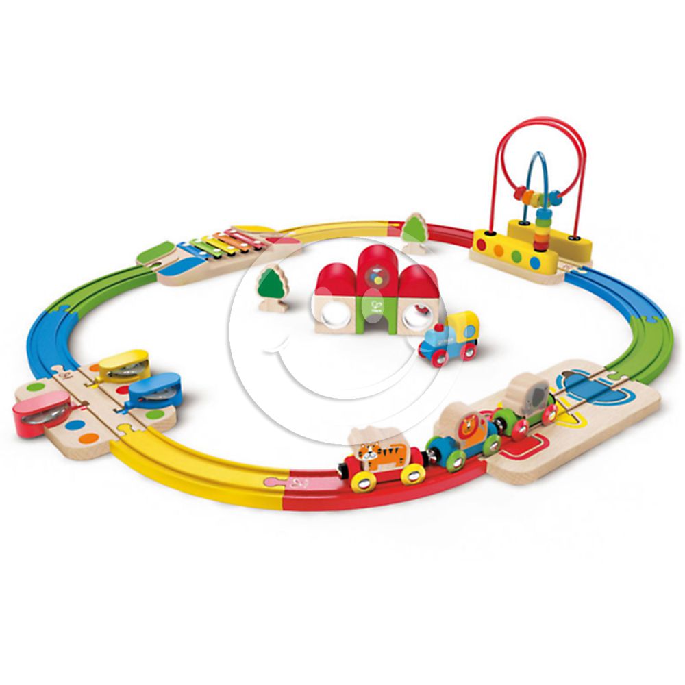 Hape, Бебешки комплект влакче с релси, 32 части