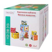 Kартонени кубчета за най-малките, Весели животни, на български език
