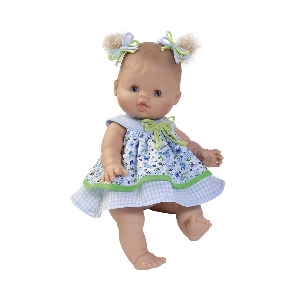 Gordis, Кукла-бебе Алисия, с небесно синя рокличка, 34 см, Paola Reina