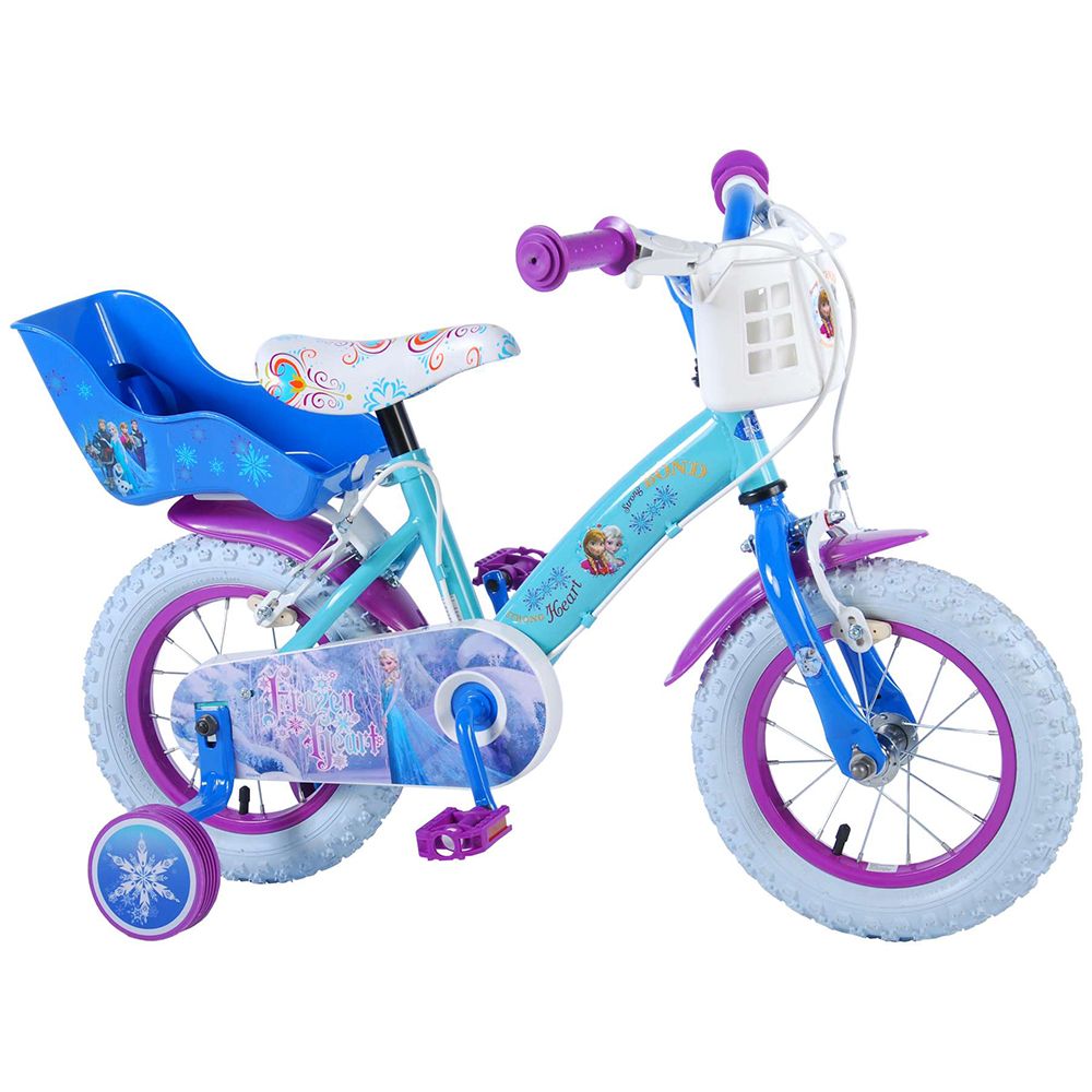 E&L Company, Детски велосипед, Дисни Frozen, с помощни колела, 12 инча