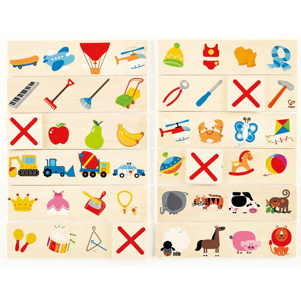 Дървена логическа игра, Задраскай излишното