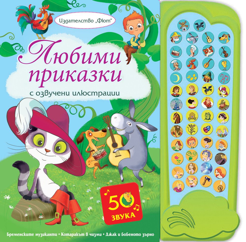 Книжка със звуци, Любими приказки с озвучени илюстрации, Издателство Фют