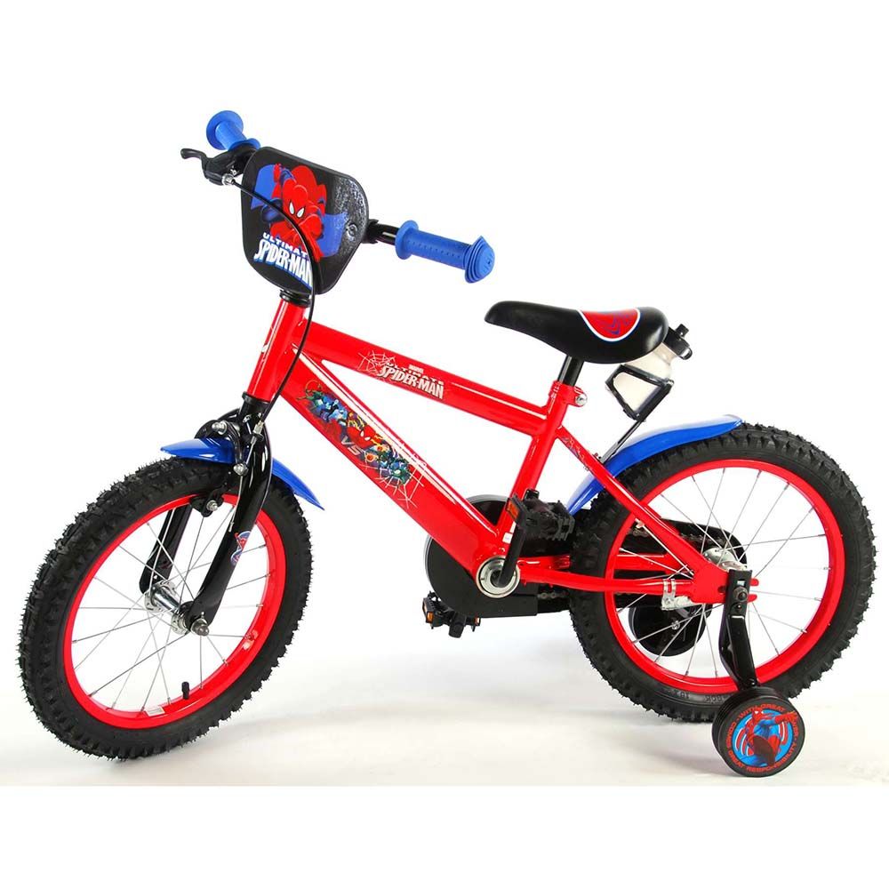 Детски велосипед, Спайдермен, с помощни колела, 16 инча