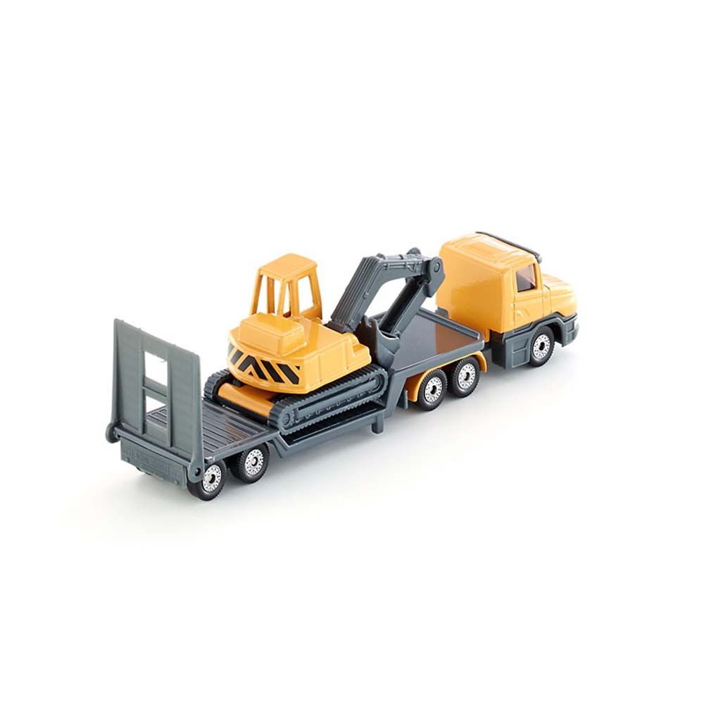 Влекач с ниска платформа и Верижен Багер