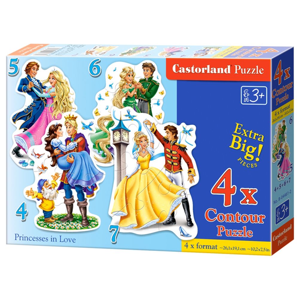 Castorland, Влюбени принцеси, пъзел с 4, 5, 6 и 7 части