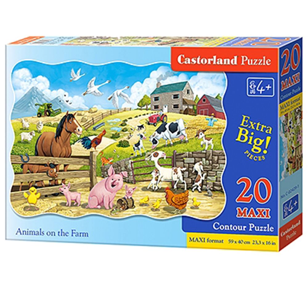 MAXI, Животните от фермата, пъзел 20 части, Castorland