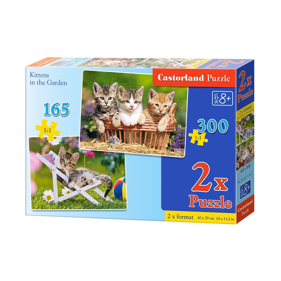 Castorland, Котета в градината, два пъзела 165 и 300 части