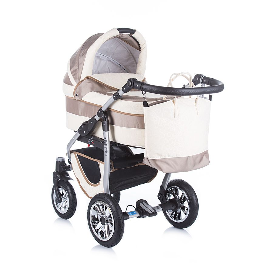 Комплект количка за бебе и кош Leo 2 в 1 бежово