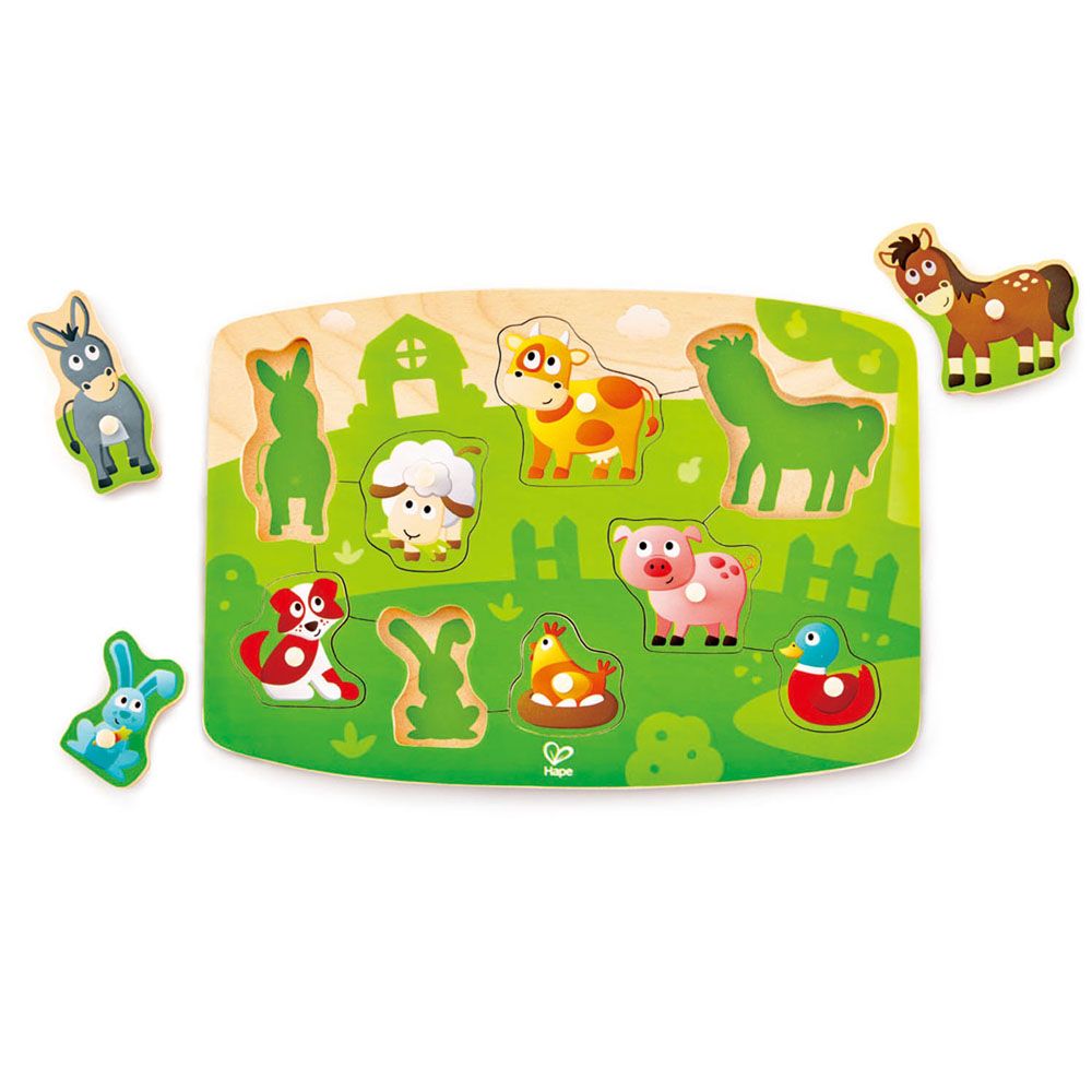 Hape, Дървен пъзел, Животните на двора