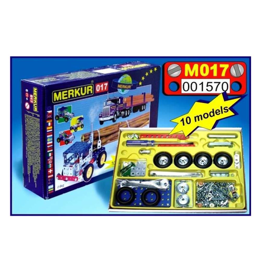 Метален конструктор, Камиони, 10 в 1, 202 части