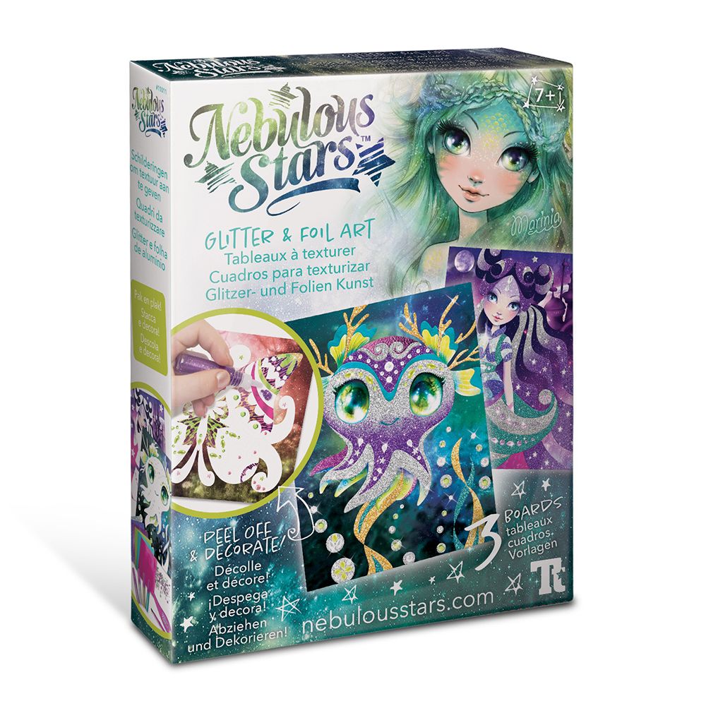 Nebulous Stars, Изкуство с блестящ пясък и фолио, Мариния