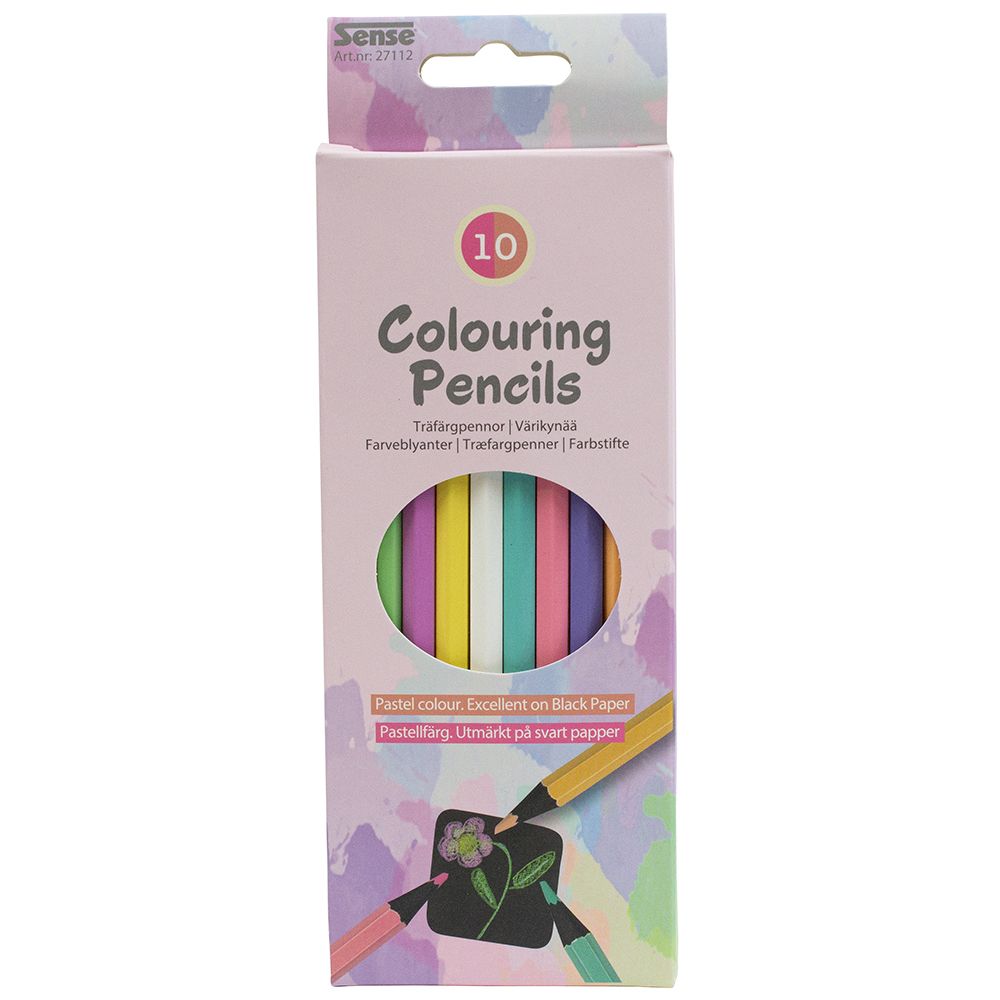 Sense, Цветни моливи, пастелни цветове, 10 бр.