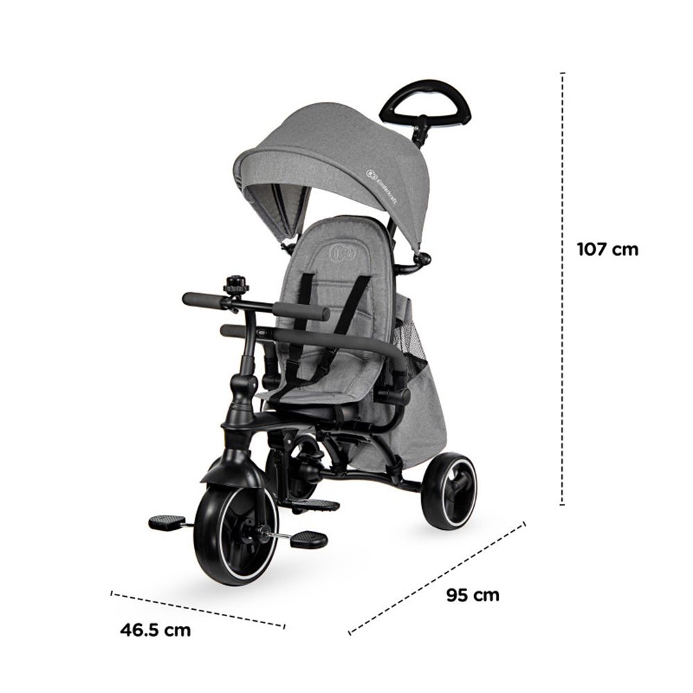 Kinderkraft Jazz Триколка, 4 в 1, сива