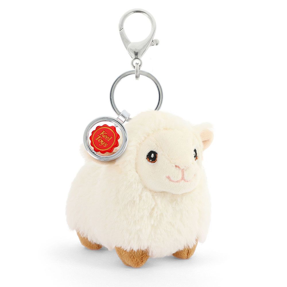 Keel Toys, Плюшена играчка с клипс за раница, Овца, 12 см.