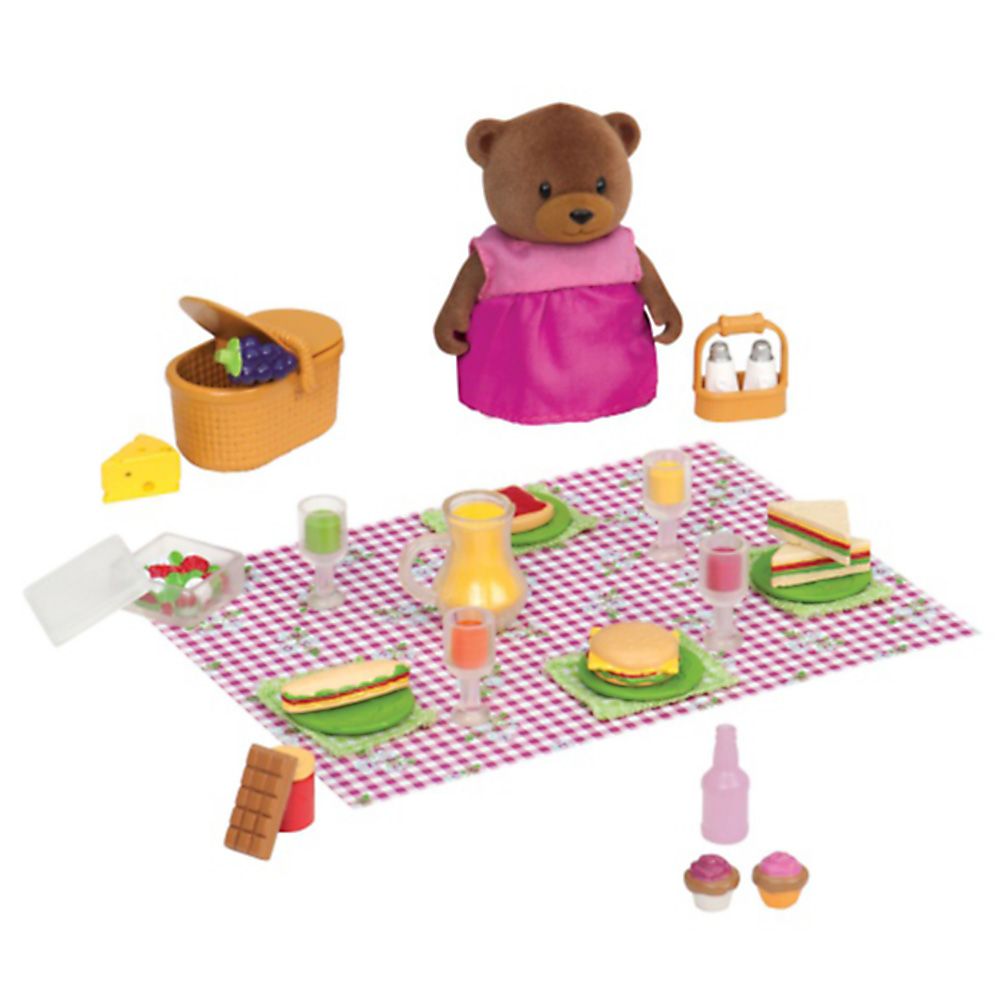 BATTAT, Li'l Woodzeez  Комплект за игра, Хайде на пикник, 35 части