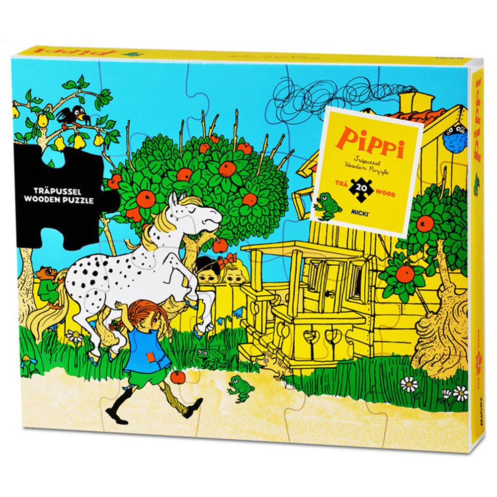 Micki PIPPI, Детски дървен пъзел, Пипи Дългото чорапче, 20 части