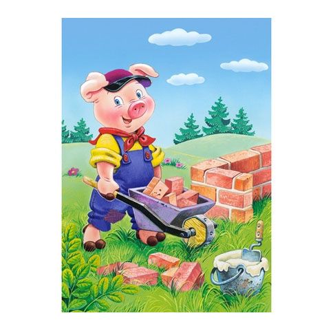 Вълкът и трите прасенца, пъзел с 8, 12, 15 и 2 чаcти