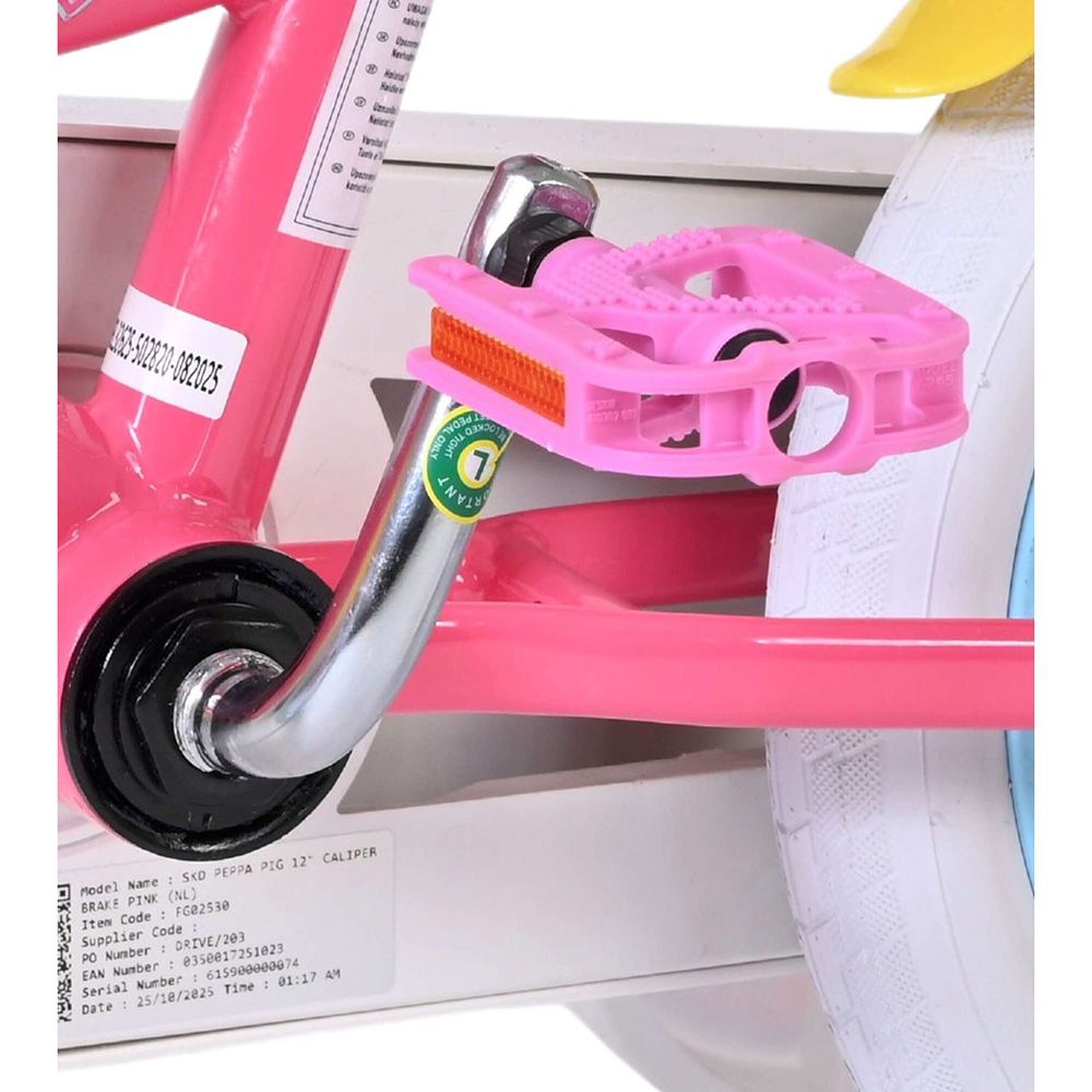 Детски велосипед с помощни колела, Peppa Pig, 12 инча