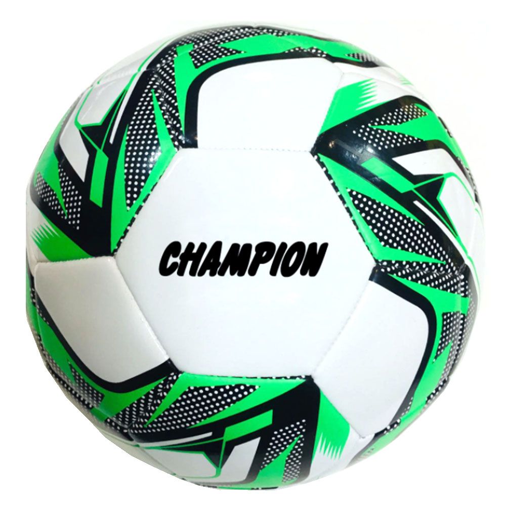 E&L Company, Футболна кожена топка, Champion, бял, зелен