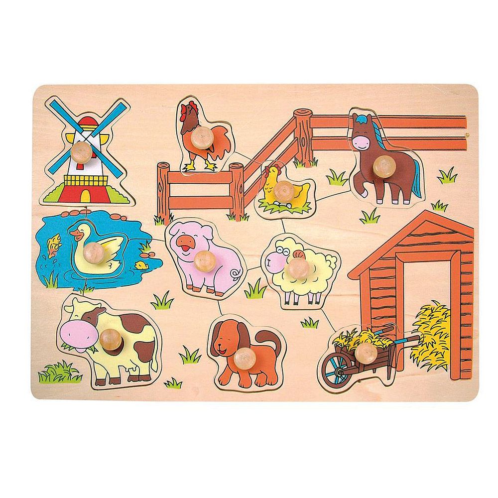Woodyland, Дървен пъзел с дръжки, Животните във фермата
