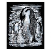 Гравиране на сребърна основа, Пингвини