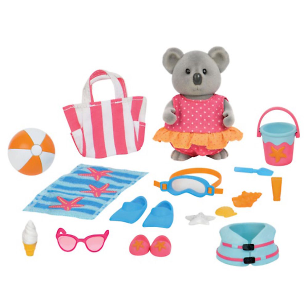 BATTAT, Li'l Woodzeez  Комплект за игра, Хайде на плаж, 19 части