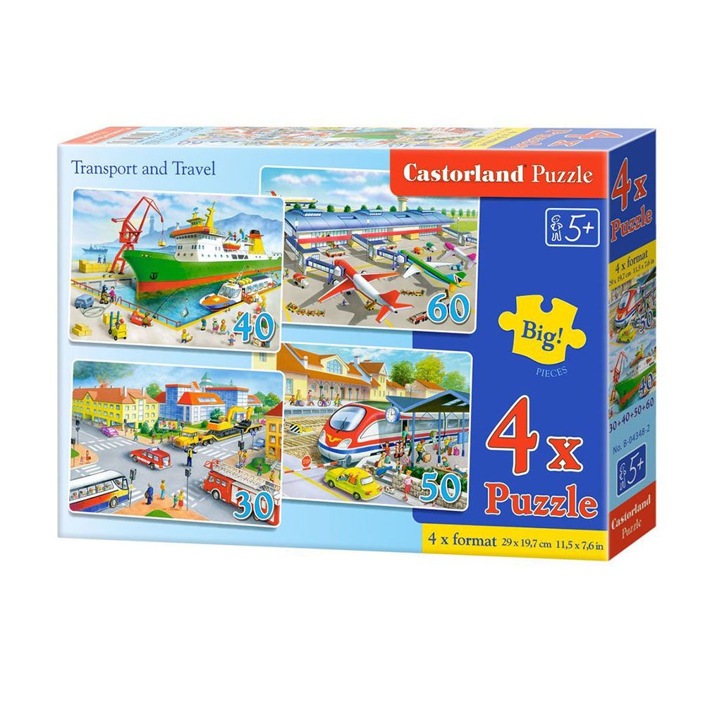 Castorland, Транспорт, пъзел с 30, 40, 50 и 60 части