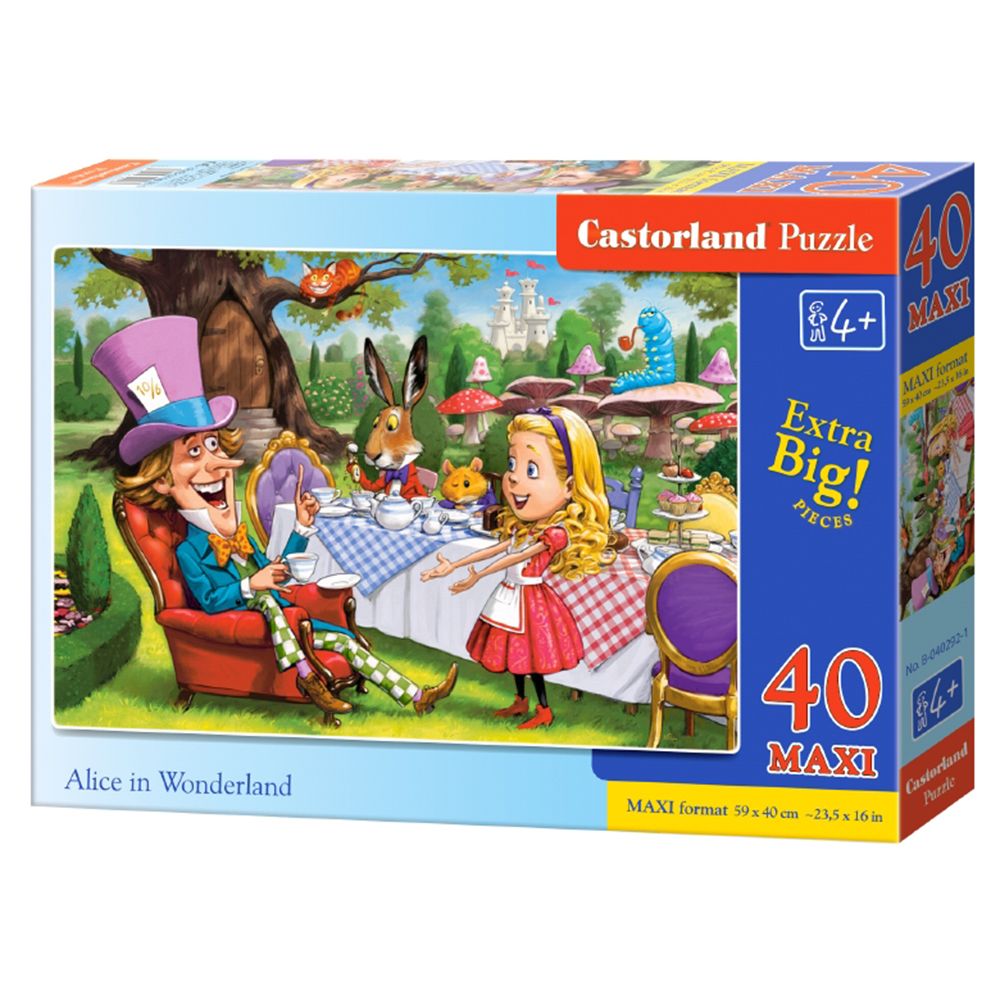 MAXI, Алиса в страната на чудесата, пъзел с 40 части, Castorland