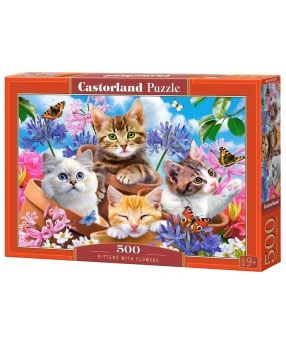 Castorland, Котенца в градината, пъзел 500 части