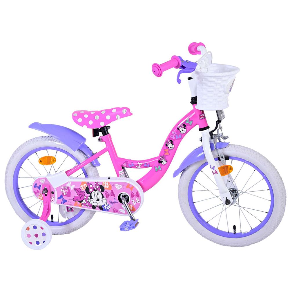 Детски велосипед с помощни колела, Мини Маус, 16 инча, CB